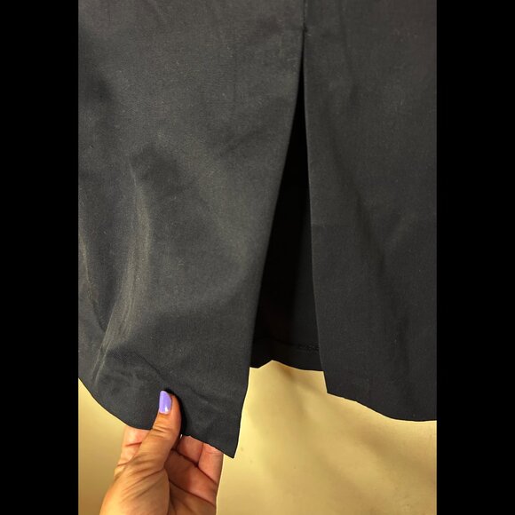 BANANA REPUBLIC Fitted Black Pencil Midi Cotton Skirt STRETCH SIZE 4 - Picture 3 of 7